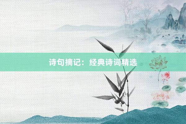 诗句摘记：经典诗词精选